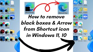 How to remove shortcut arrow on desktop icons in Windows 11 without black boxes [upl. by Garrott746]