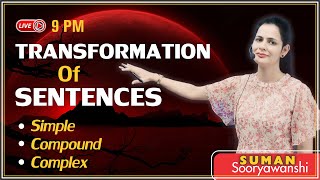 Transformation of Sentences  Complete English Grammar  English with Suman Sooryawanshi Maam [upl. by Aimaj]