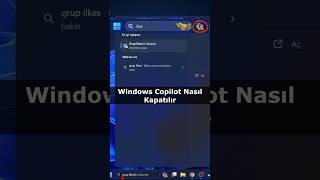 Windows Copilot Nasıl Kapatılır windows11 copilot windows [upl. by Bernstein]