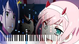 Darling in the FranXX OP  KISS OF DEATH Piano Cover Synthesia [upl. by Carri]