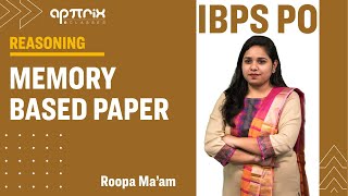 Memory Based Paper  IBPS PO 2020  Reasoning  Roopa Maam [upl. by Bethena]