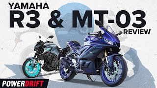 2023 Yamaha R3 and MT03 Launched at Rs 464900 and Rs 459900  PowerDrift [upl. by Nosretep880]