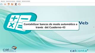 Contabilización automática de bancos en CAICONTA en la web software contabilidad cloud [upl. by Assiron926]