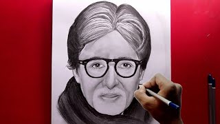 Amitabh Bachchan sketch Drawing 🎨 [upl. by Esserac927]