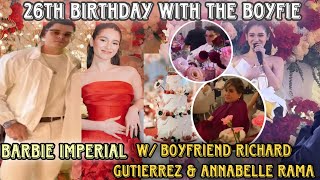 Barbie Imperial celebrating 26th Birthday w Bf Richard Gutierrez amp Soon to be InLaw Annabelle Rama [upl. by Llednar112]