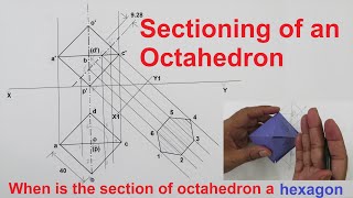 57Sectioning of a regular Octahedron [upl. by Elletnohs]