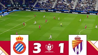 RCD Espanyol vs Real Valladolid 31  Copa del Rey 202324  Match Highlights and Goals [upl. by Andert]