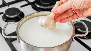 Einfach den Knoblauch in die kochende Milch geben Sie werden erstaunt sein 5MinutenRezept [upl. by Ylenaj922]