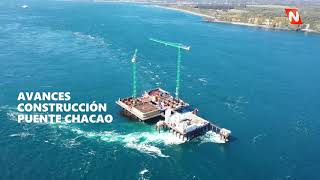 Avances Construcción del Puente Chacao  Construction progress of the Chacao Bridge in Chile  Drone [upl. by Dachi]