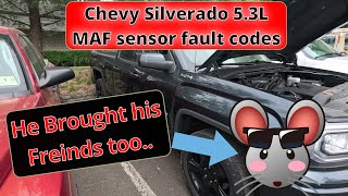 2017 Chevy Silverado 53L  p0102 p0097 p00c7 p00f4 p0113 p2227 amp p2228 No MAF signal [upl. by Uyr]