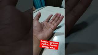 Test For Opponens PollicisTest for Median Nerve Dr Sai Chandra MBBS DNB Ortho [upl. by March516]