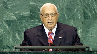 Israel  Prime Minister Ariel Sharon Speech at the UN General Assembley Sept 15 2005 [upl. by Michaele]