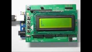 How to display characters on 122x32 graphic LCD shield [upl. by Dazhehs247]