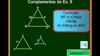 Matemática  Aula 36  Triângulos  Critérios de Semelhança  Parte 2  Final [upl. by Pollie]