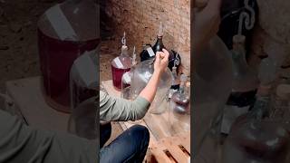 Cleaning demijohns for wine organicwine winemaking [upl. by Harrell]