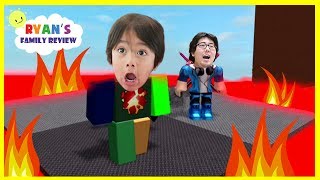 ROBLOX Floor is Lava Lets Play Family Game Night with Ryans Family Review [upl. by Celeski]