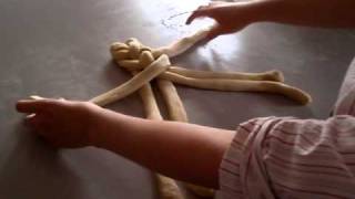 How to braid 6strand challah bread JUST braid [upl. by Hermione]