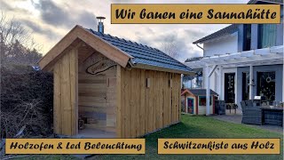 Outdoor Saunahütte  Schwitzkiste mit Holzofen selber bauen  Holz alles auf der Woodmizer zugesägt [upl. by Nnylav]