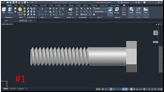 Tutorial AutoCAD 2021 Tornillo [upl. by Werdnael550]