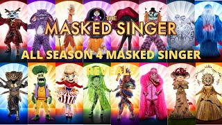 All Masked Singer Reveals Season 4  The Masked Singer USA [upl. by Rengia]