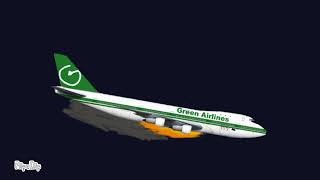 Green Airlines 880 crash flipaclip [upl. by Erek553]