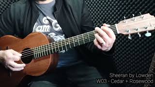 Sheeran W03 By Lowden  Review  Wee size Cedar  Rosewood [upl. by Horacio832]