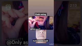 Chalk eating asmr asmr 😁 youtubeshorts [upl. by Aihsatsan212]