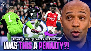 Thierry Henry Micah amp Carragher react to Arsenals draw with Bayern  UCL Today  CBS Sports [upl. by Odracir]