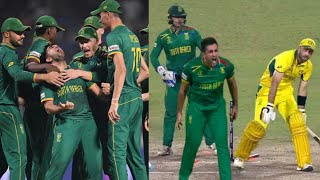 Tabraiz Shamsi Aggressive Celebration In Front Of Maxwell After Taking Wicket Of Glenn Maxwell [upl. by Rafaela]