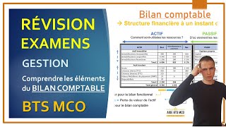 Révisions du BTS MCO 19  Comprendre les éléments du BILAN COMPTABLE  GESTION OPERATIONNELLE [upl. by Cirdla]