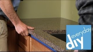 How to Install a Kitchen Countertop  Buildipedia DIY [upl. by Ramled522]