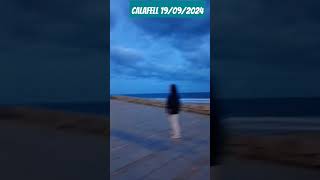 Calafell by night calafell beach travel waves españa [upl. by Cadmann]