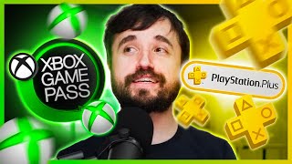 XBOX GAME PASS VS PLAYSTATION PLUS QUAL O MELHOR [upl. by Eilahs]