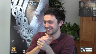 Vikings History Channel George Blagden quotAthelstanquot Interview [upl. by Bouzoun]