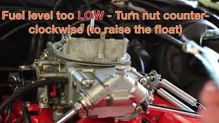 Holley Carb Adjustment and Tuning on a 1969 Chevy Chevelle Super Sport [upl. by Fonda]