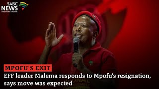 Malema responds to Dali Mpofu leaving the EFF [upl. by Claudette]