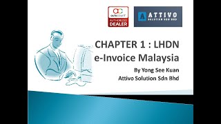 Chapter 1  LHDN eInvoice Malaysia [upl. by Asalocin]