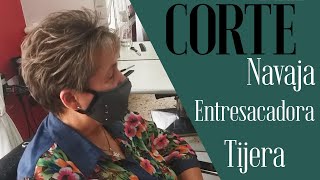 CORTE CON NAVAJA PARA MUJER ✂️CORTE PARA DAMA CON NAVAJA ✂️CORTE CON NAVAJA PARA MUJER [upl. by Amalberga236]