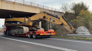 Loading amp Transporting The Caterpillar 385C Excavator  SotiriadisLabrianidis Mining Works  4k [upl. by Eirual]