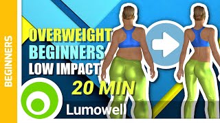 Overweight Beginner Low Impact Workout  Burn 250 Cals In 20 Mins At Home [upl. by Kulsrud300]