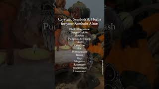 🎃🕯️Samhain Altar  Crystals Herbs amp Symbols for Samhain Blessings🕯️🎃 [upl. by Latsryc]