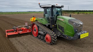 Fendt 943 MT w Maschio 8M Power Harrow [upl. by Atteuqaj]