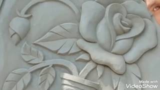 How to make a wall rose in plaster [upl. by Arehc91]