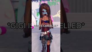 Gigi is CANCELLED roblox trending dresstoimpress shorts [upl. by Airotnahs]