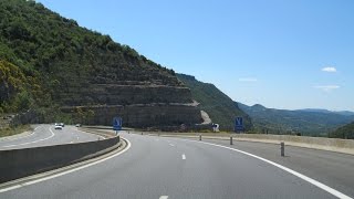 France A75 Millau  Montpellier Pas de lEscalette [upl. by Rilda]