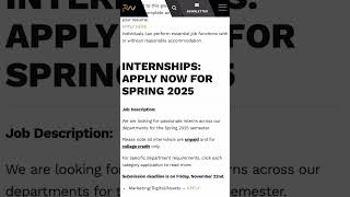 Spring 2025 Music Internships Apply by November 22 [upl. by Lydia653]