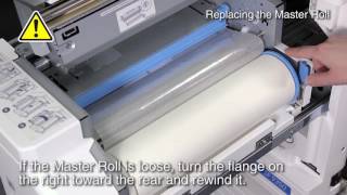 RISO SF Instruction of Replacing the Master Roll ＜RISO＞ [upl. by Nnairam]