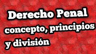 Derecho penal función principios fuente y elementos [upl. by Ly]