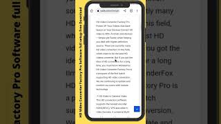 HD VIDEO Converter Factory Pro Software full setup free Download [upl. by Atinas119]