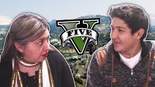 MI MAMÁ JUEGA GTA V ONLINE GTA 5 MOMENTOS DIVERTIDOS [upl. by Barbur]